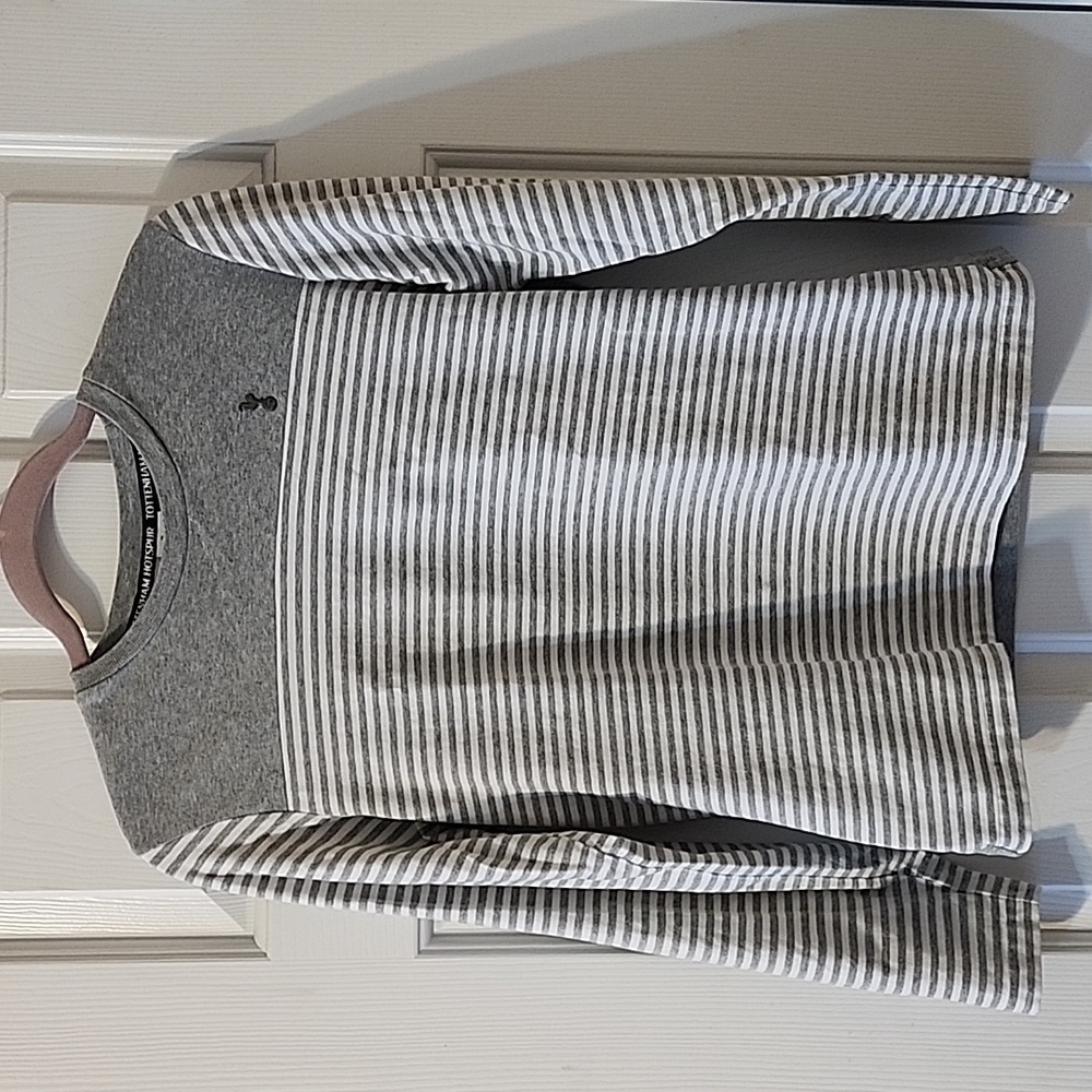 Tottenham Hotspur Long Sleeve Striped Shirt - Size 12, Official Merchandise